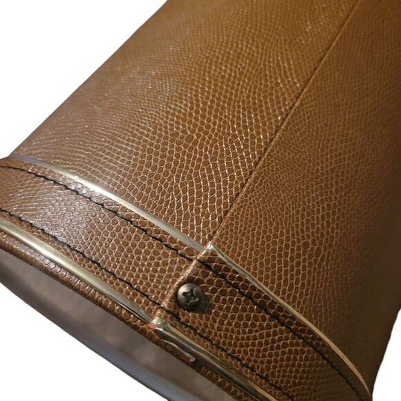 MCM Vintage Brown And Gold Ice Bucket Original Box - Picture 4 of 10